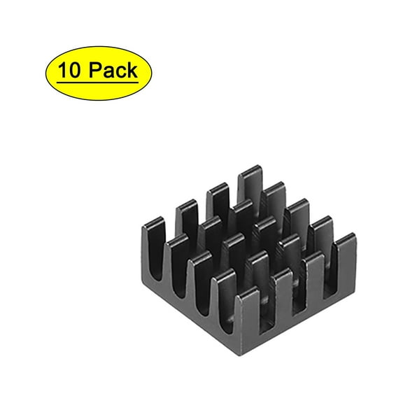 Electronic Radiators Heatsink for MOS GPU IC Chip Black 14 x 14 x 7 mm 10pcs