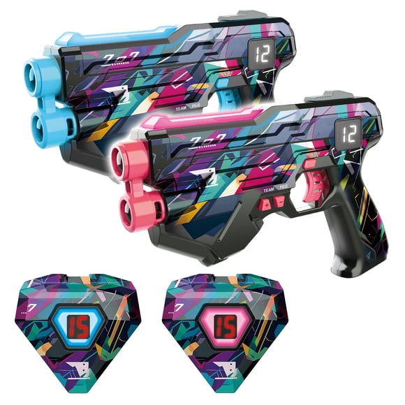 Juego de 2 pistolas láser Winyea Tag con chalecos de 45 m de alcance