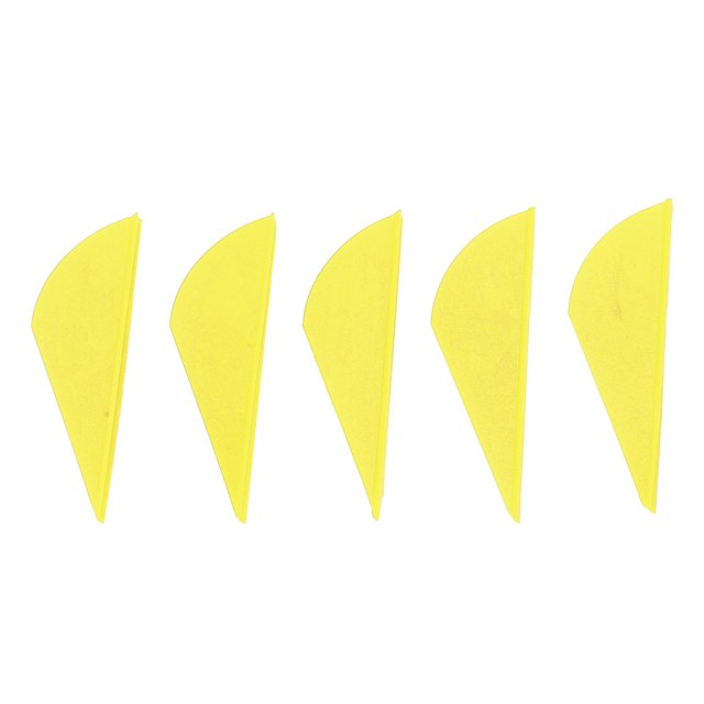 5 uds. Flechas de plástico para remeras de flechas, para bricolaje, tiro con arco, caza, flechas de orientación, color amarillo
