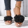 thumbnail image 2 of Dakaela Flower Flat Sandals for Women Comfortable Summer Beach Walking Slippers Arch Support Open Toe Casual Slip on Slides Black 6.5, 2 of 7