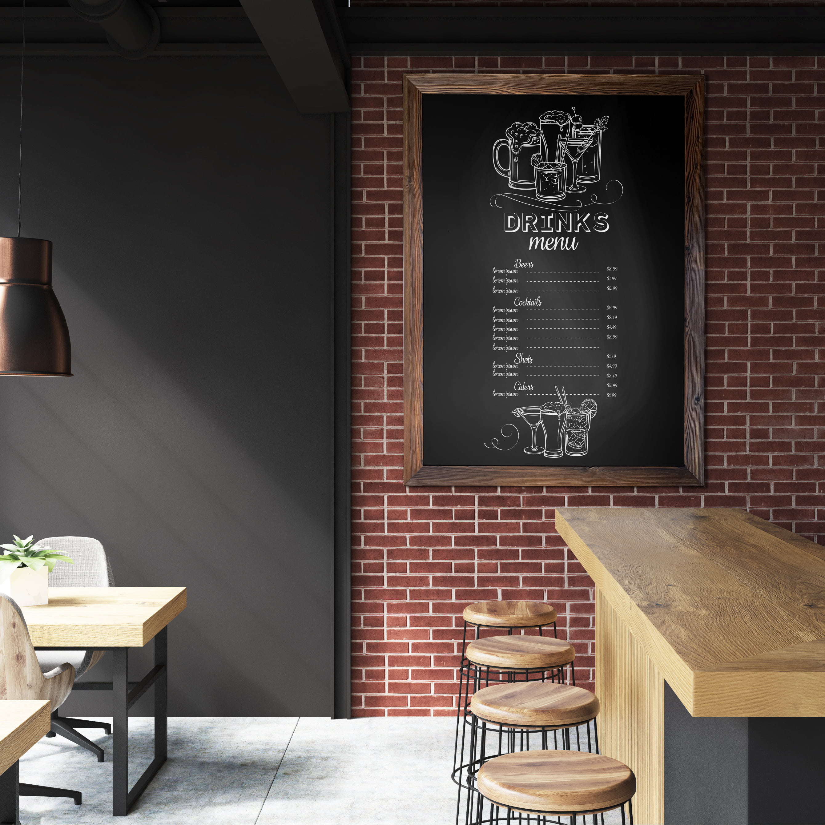 Office,Class Black Chalkboard 90 x 60 cm Large Rustic Hanging Chalkboard Magnetic Wood Framed Blackboard for Home 