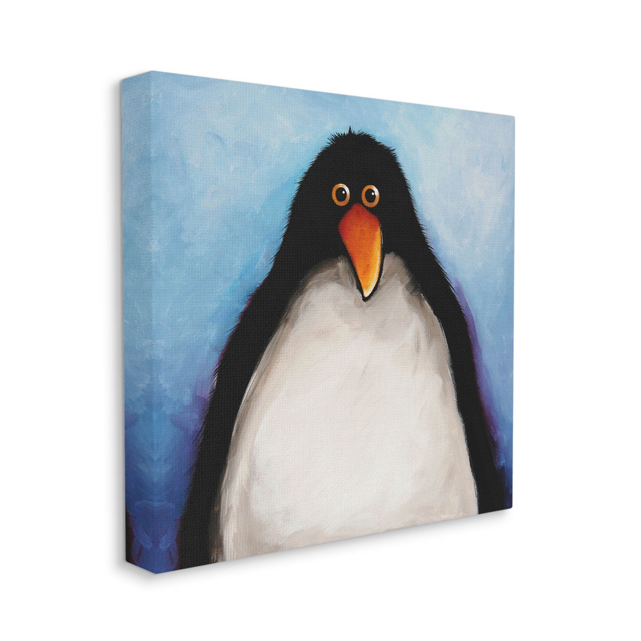 Stupell Industries Gazing Penguin Portrait Painting Gallery Wrapped Canvas Print Wall Art, Design by Lucia Stewart