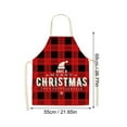 thumbnail image 2 of KDFJPTH Christmas Kitchen Cooking Aprons Black And Red Plaid Aprons Adjustable Buffalo Plaid Baking Apron Grilling Christmas Apron With Snowflake ... Cooking Aprons for Kids Age 10-13, 2 of 5