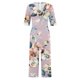 thumbnail image 3 of Pantalones de Vestido Casual para las Mujeres Impresión Floral Manga Corta con Cuello en V Cremallera Lateral Bolsillo Pantalones de Sudadera para Primavera Verano, 3 of 5