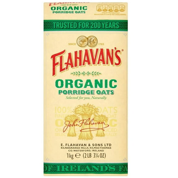 Flahavan's Organic Porridge Oats 1kg (Pack of 2)