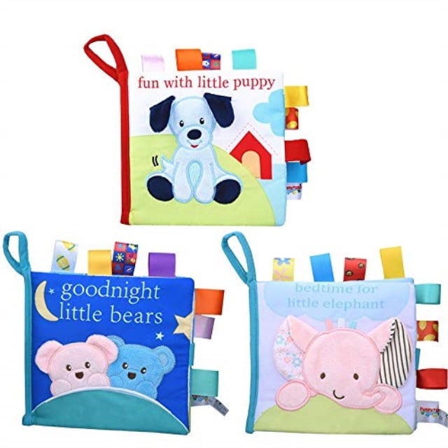 teytoy soft book, soft baby books crinkle squeak sound sensory early