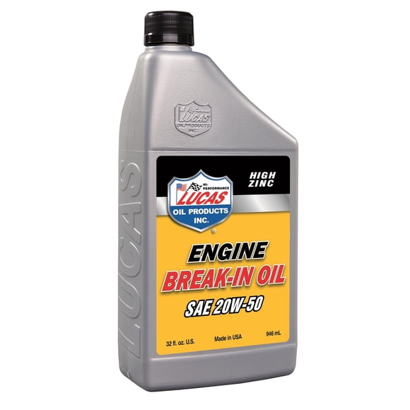 Lucas Oil Oil 10635 Break In; SAE 20W-50; Synthetic; 1 Quart Bottle; Single