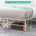 thumbnail image 3 of idealBase 14" Foldable Metal Platform Bed Frame - Mattress Foundation - Box Spring Replacement by Naomi Home-Bed Size:Full,Color:White, 3 of 7