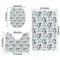 Bathroom Rugs Sets 3 Piece Cartoon Plaid Cute Cow Milk Absorbent Bathroom Mat Rugs Non Slip