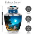 thumbnail image 2 of MUKTIVE Cross Urns for Human Ashes Adult Female - Moon Large Urn for Ashes for Women - 10 Inch Blue Cremation Urns for Father - Mom Urn for Funeral, 2 of 7