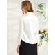thumbnail image 5 of Blusa Allegra K Puntos Irregular Manga Larga Cuello Del Lazo Trabajo Casual Para Mujer Blanco XL, 5 of 6