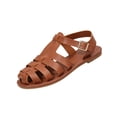 thumbnail image 3 of CHWshoes Closed Toe Sandals Women, Comfortable Fisherman Sandal for Womens Wide Width Summer Dressy Wedge with Adjustable Strap，Brown Size 43, 3 of 6