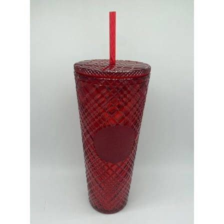 Starbucks Holiday Christmas 2021 Red Bling Studded Cold Tumbler 24oz New