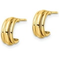 thumbnail image 2 of 14k Yellow Gold Polished J-Hoop Earrings - 11mm, 2 of 6