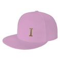thumbnail image 1 of ZICANCN Alphabet I Pattern Baseball Caps, Trucker Hats for Men And Women, Adjustable Breathable Flat Caps, Pink, 1 of 6