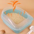thumbnail image 6 of Semi Enclosed Litter Box Spatter Proof Sand Tray Removable Pet Toilet Odor Control Basin for Indoor Small Medium Animals, KTFgvq, 6 of 6