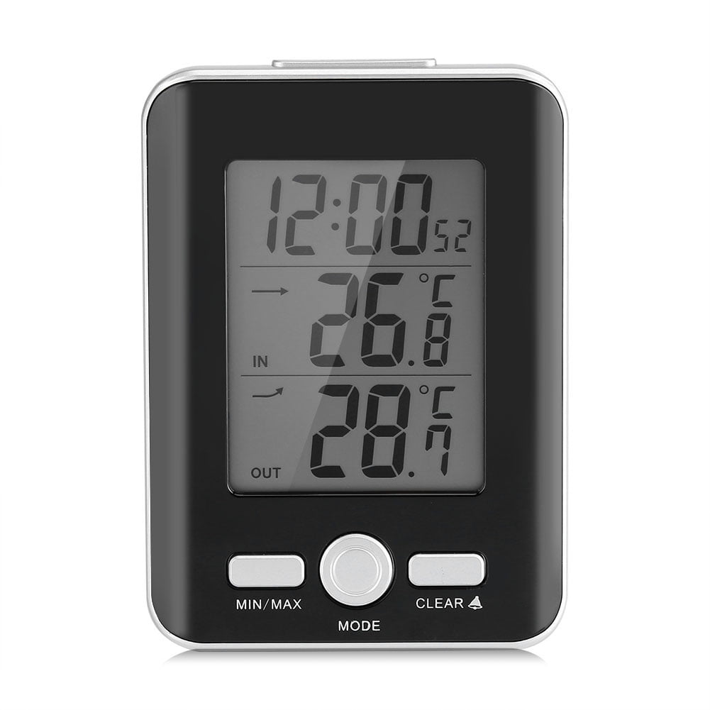 Thermometer Clock Temperature Clock Alarm Clock BALDR LCD Digital
