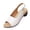 White, variant on Gpaecead Women Vintage One Strap Chunky Slingback Sandals Open Toe Adjustable Shoes Spring Summer ,Brown