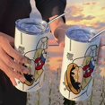 thumbnail image 3 of Botella de agua de One Piece Monkey D. Luffy Roronoa Zoro, taza de café con pajita, 420 ml, acero inoxidable, dibujos animados de anime, portátil, 3 of 5
