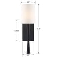 thumbnail image 6 of TRE-221-BF Crystorama Lighting Trenton - One Light Wall Sconce in Minimalist Style - 5.5 Inches Wide by 18.5 Inches High-Black Forged Finish, 6 of 7