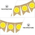thumbnail image 3 of CIMAXIC Linen Banner 1pc Hawaii Swallow Tail Linen Banner Lemon Pattern Garland (Assorted Color),7.09"X5.12"X0.04", 3 of 5