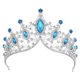 thumbnail image 1 of Mujeres Faux Crystal Queen Crowns Tiara, Princess Rhinestone Headband, Bride Wedding Birthday Party Cosplay Accesorios para el cabello, Silver Tone Dark Blue, 1 of 1