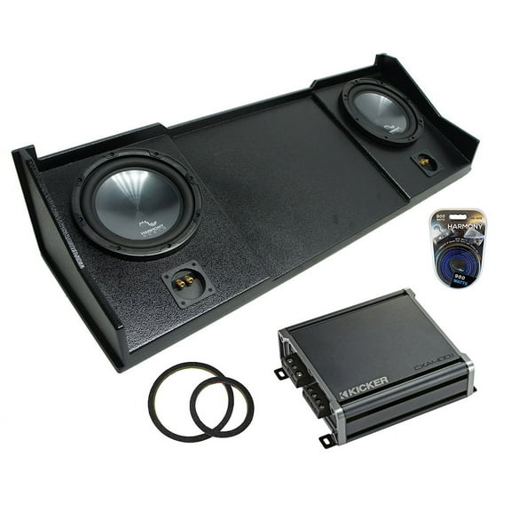 1994-2001 Fits Dodge Ram Truck Harmony R104 Dual 10" Rhino Sub Box & CXA4001 Amp