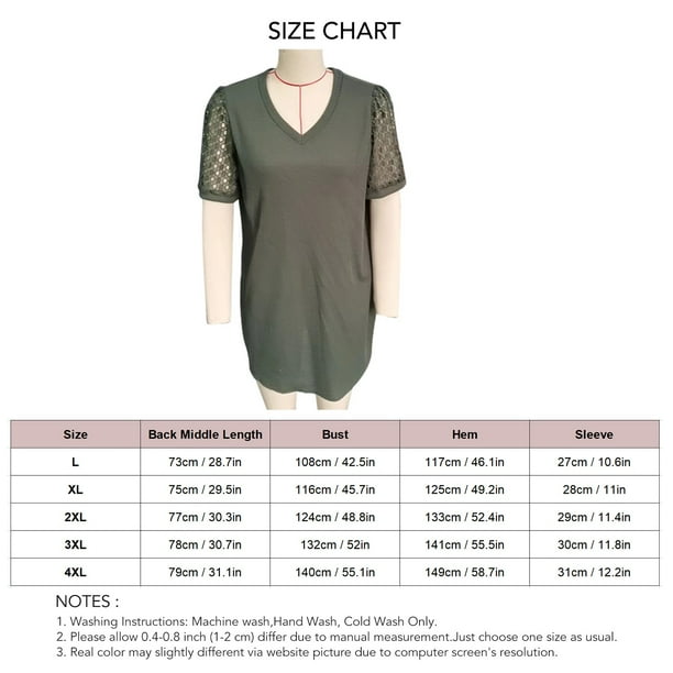 Camisa de manga corta de encaje con cuello en V,Camisa de manga corta de encaje con cuello en V para mujer Camiseta de verano con cuello en V para mujer Materiales ecológicos
