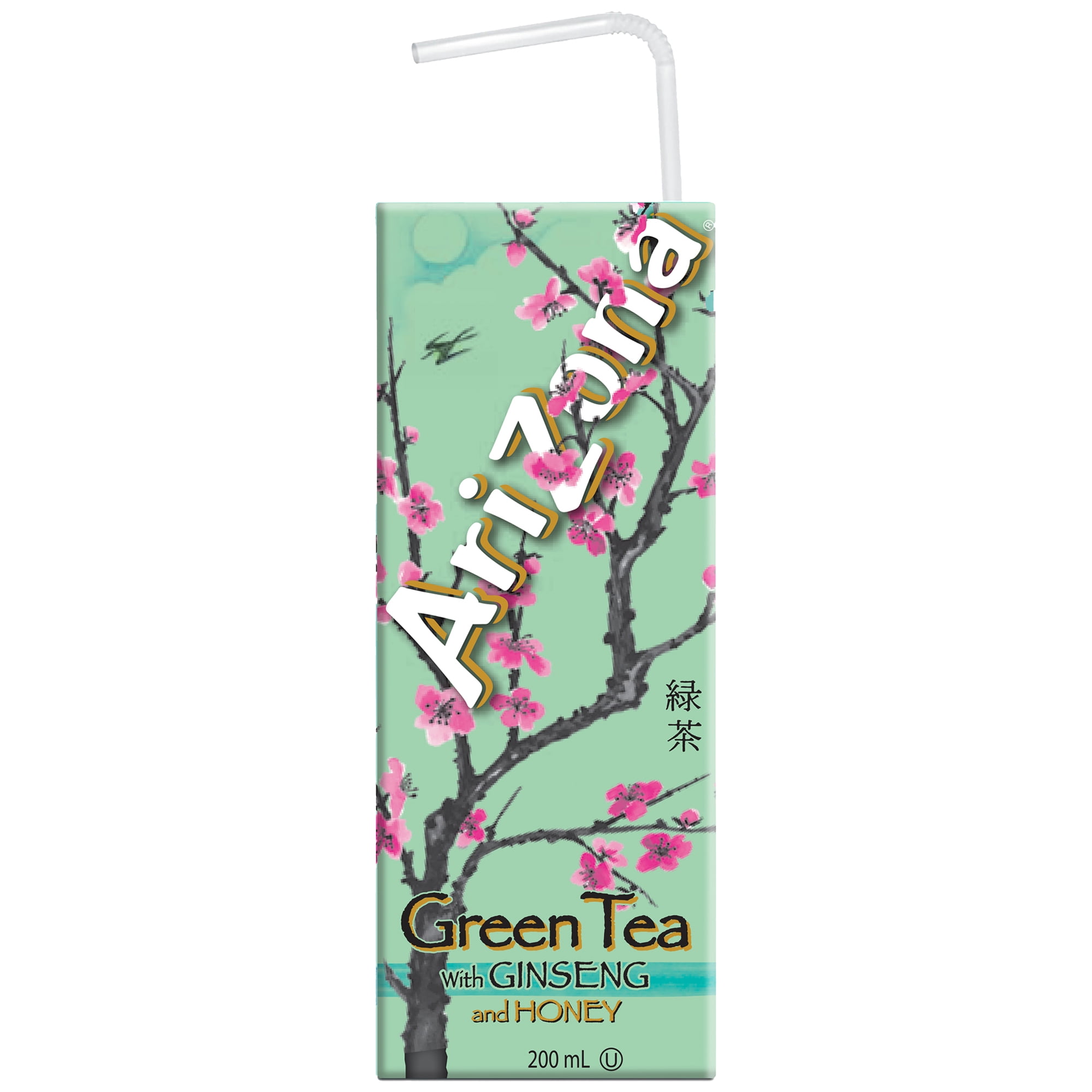 Arizona Premium Brewed Ginseng and Honey Green Tea, 8 x 200 ML