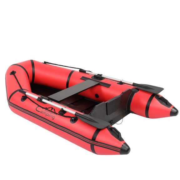 O’Force Inflatable Boat Set Thickened Fishing Boat Hard Inner Bottom Floor 7.5ft PVC 180kg Water Adult Assault Boat with 2 Separate Air Chambers