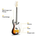 thumbnail image 3 of Zimtown 45" Full Size Electric Guitar Includes Bass, Amp, Connecting Wire and Spanner Tool, 3-Color, 3 of 7