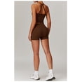 thumbnail image 3 of PISONIC Women 2 Pieces Workout Sets Tank Tops and High Waist Booty Lifting Shorts Gym Sets, 3 of 5