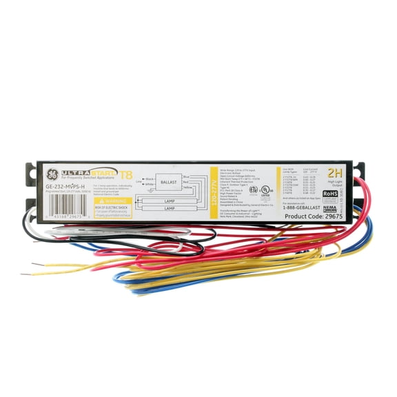 (case of 10) Ge 232-MVPS-H 29675 Programmed Rapid Start Ballast Ultrastart