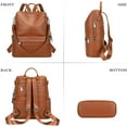 thumbnail image 5 of ALTOSY Women Real Leather Backpack Purse Elegant Ladies Shoulder Bag S80 Brown, 5 of 8