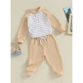 thumbnail image 3 of Bagilaanoe 2pcs Newborn Baby Girl Boy Pants Set Long Sleeve Striped Romper Tops + Trousers 3M 6M 9M 12M 18M Infant Casual Clothes, 3 of 9