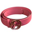 thumbnail image 1 of Gu-cci Pink Leather Belt, 1 of 5