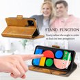 thumbnail image 4 of Case for Google Pixel 5a 5G Cover Leather Wallet Folio Case Book Design Flip Magnetic Closure - Yellow, 4 of 5