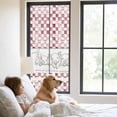 thumbnail image 2 of Red Plaid Farmhouse Window Privacy Film, Watercolor Cute Country Pigs Checkered Static Cling UV Sun Blocking Tint Film Heat Control Windows Films for Bedroom Bathroom, Window Stickers 29.5"x78.7", 2 of 7