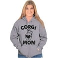 thumbnail image 3 of Corgi Mom Dog Pet Parent Fur Mama Zip Hoodie Sweatshirt Women Brisco Brands S, 3 of 6