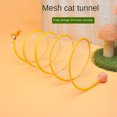 thumbnail image 4 of Túnel plegable para gatos, tipo S, juguete de resorte, túnel para gatos, con bolas y textura arrugada, juguetes interactivos para gatos al aire libre, 4 of 5