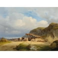 thumbnail image 2 of Ignaz Raffalt 24x19 Black Ornate Framed Double Matted Museum Art Print Titled: Resting at Noon (1851), 2 of 5