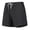 Black, variant on SYMOID Womens High Waisted Athletic Shorts with Pockets - Quick Dry Nylon Spandex Lounge & Workout Shorts with Drawstring, Black,Size L