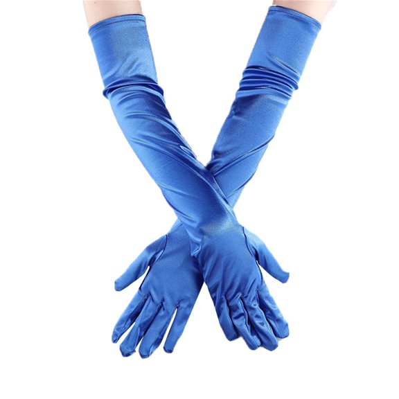 Aellinatey Satin Long Gloves For Women Wedding Gloves Performance Gloves Satin Gloves