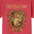 thumbnail image 2 of Harry Potter Gryffindor Magical Moments Crest Crew Neck Short Sleeve Red Heather Women's T-shirt-XXL, 2 of 3