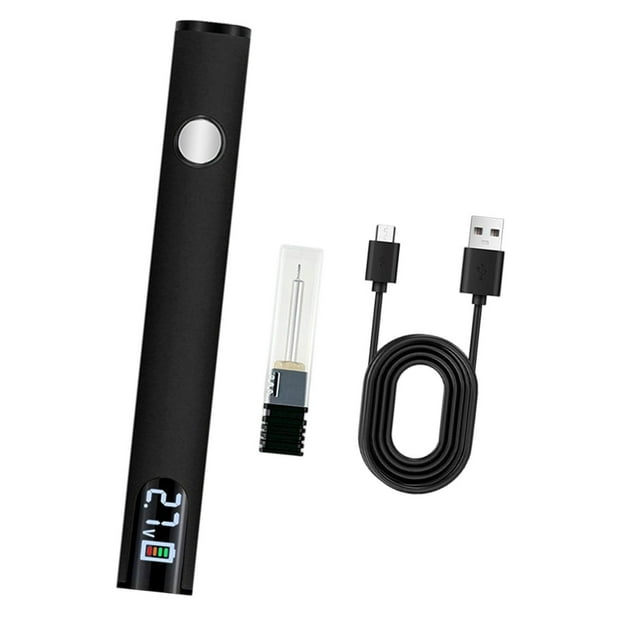 Kit de soldador recargable por USB, mini bolígrafo de soldadura inalámbrico portátil mejorado, bolígrafo de batería para reparación electrónica de negro