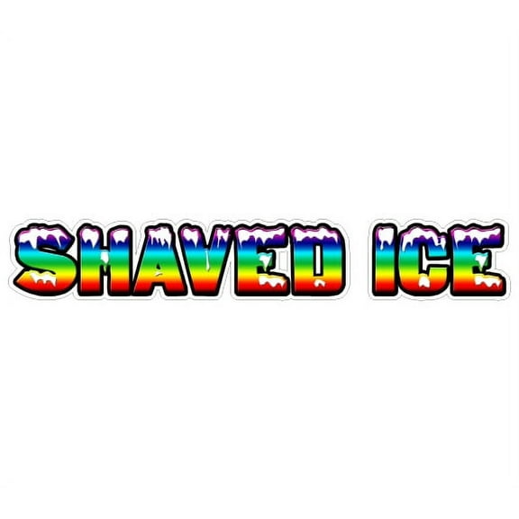 SHAVED ICE Concession Decal sticker trailer cart sign
