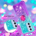 thumbnail image 5 of for Samsung Galaxy A16 with Ring Kickstand, Girls Women Bling Cute Glitter Flowing Liquid Floating Sparkle Cover Gradient Quicksand Case for Samsung Galaxy A16. JB-Green Purple, 5 of 14