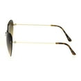 thumbnail image 3 of Womens Rimless Tie Dye Oceanic Gradient Lens Heart Sunglasses Gold Brown, 3 of 4