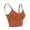 Orange, variant on Women Cami Bras Seamless Padded Yoga Bralettes Wirefree Workout Sports Bra Comfort Camisole Spaghetti Strap Crop Tops "White"