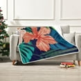 thumbnail image 7 of Yayeee Throw Blanket for Couch Soft Warm 50" x 60" Sofa Chair Bed Decoration, Blue Floral, 7 of 7